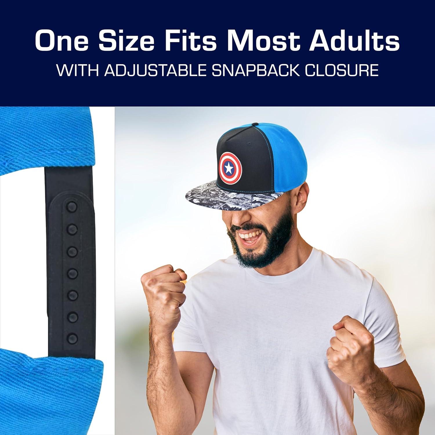 Gorra de béisbol Marvel Capitán América ajustable negra