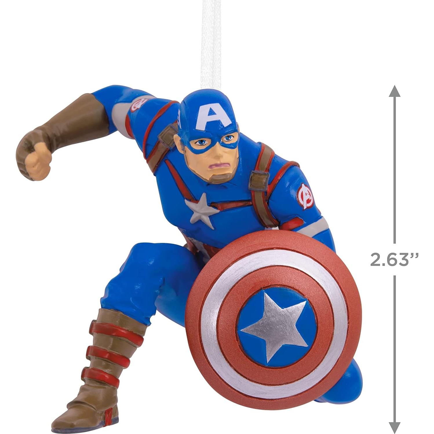 Adorno de Navidad Capitán América Hallmark 6.03x6.67 cm