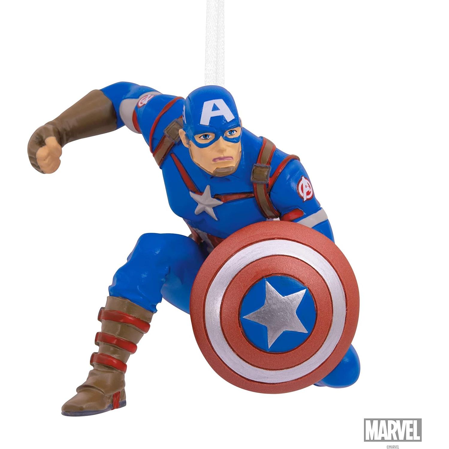 Adorno de Navidad Capitán América Hallmark 6.03x6.67 cm