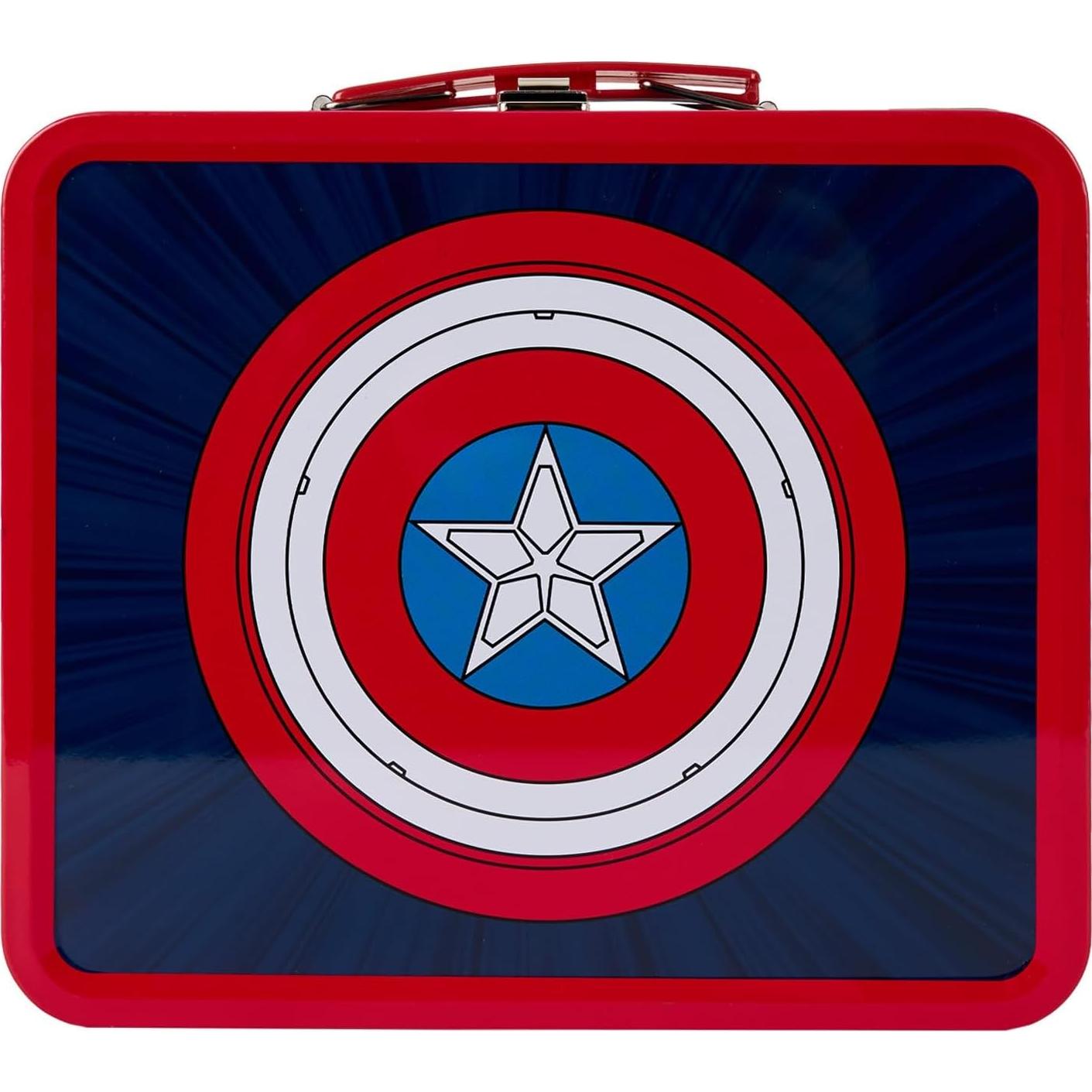Caja de Almuerzo de Acero Capitán América Loungefly 20.3x17.8 cm
