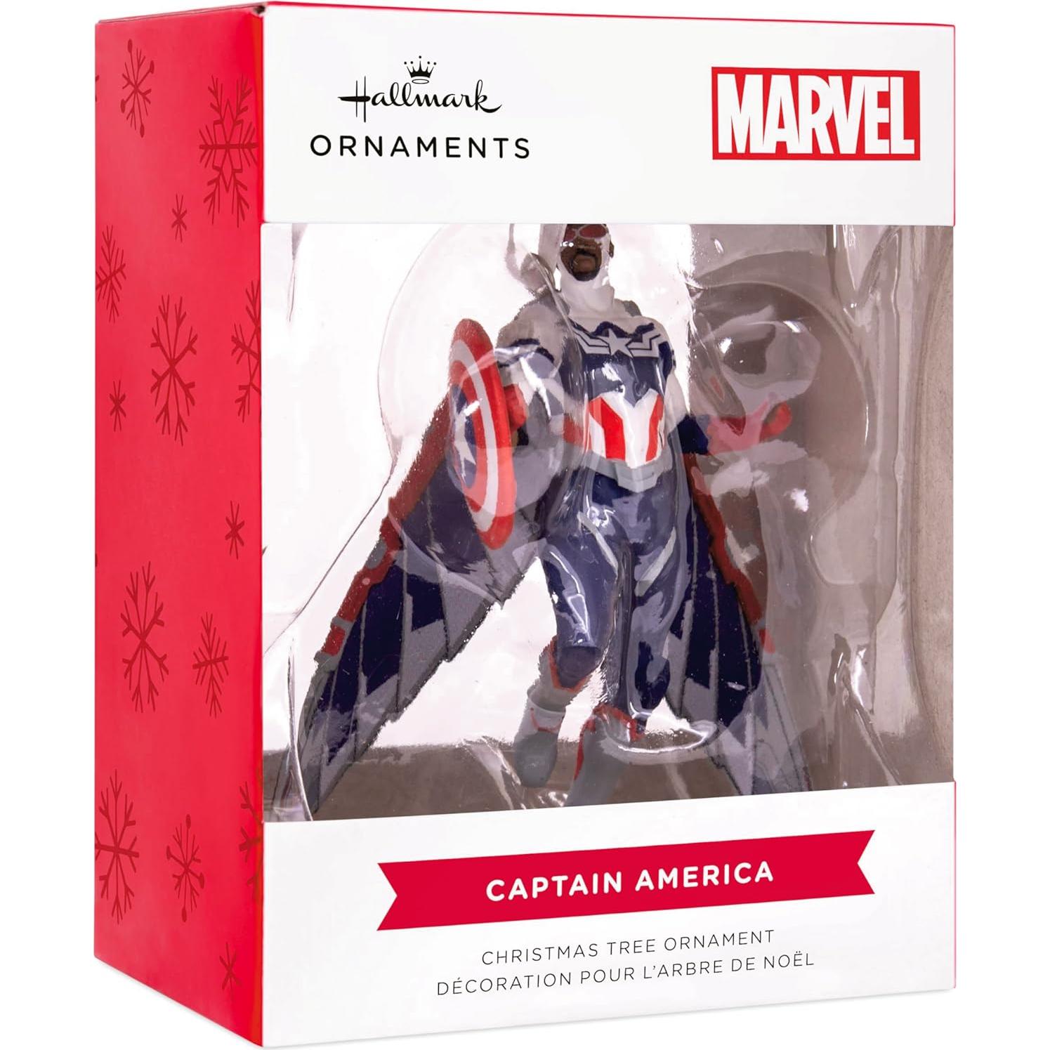 Adorno de Navidad Hallmark Capitán América Sam Wilson 6.99x9.40cm