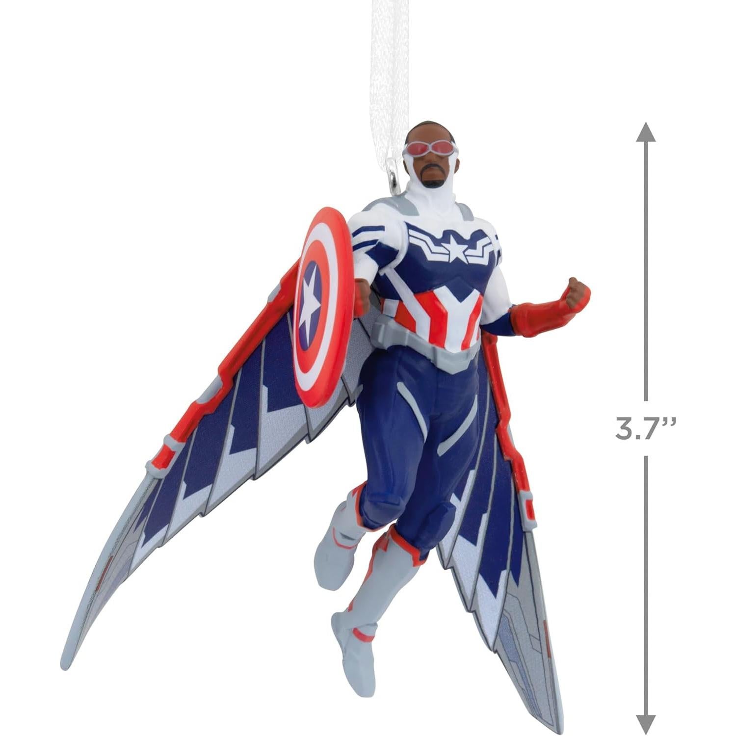 Adorno de Navidad Hallmark Capitán América Sam Wilson 6.99x9.40cm