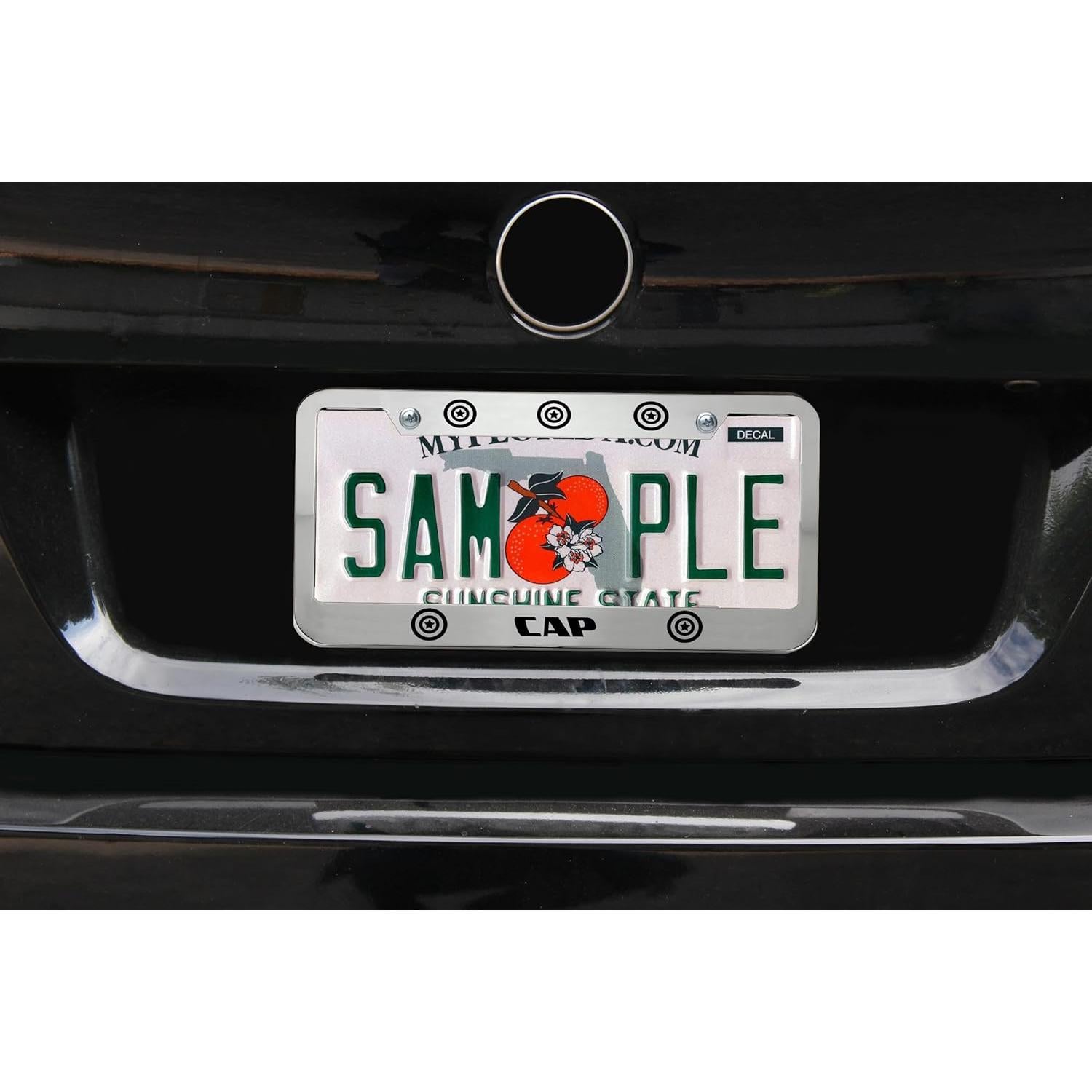 Marco de Placa de Licencia Speedy Pros Cromo 31x16 cm 2 Agujeros