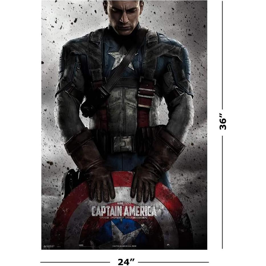 Póster Capitán América El Primer Vengador 61x91 cm con Colgador