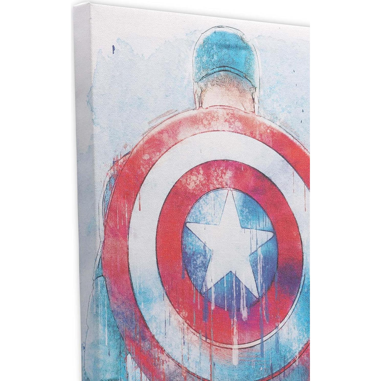 Lienzo Decorativo Capitán América Open Road 28.58x42.86 cm