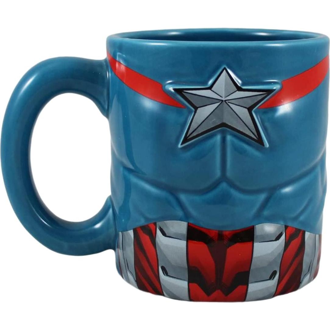 Conjunto Taza Cerámica y Calcetines Bioworld Capitán América