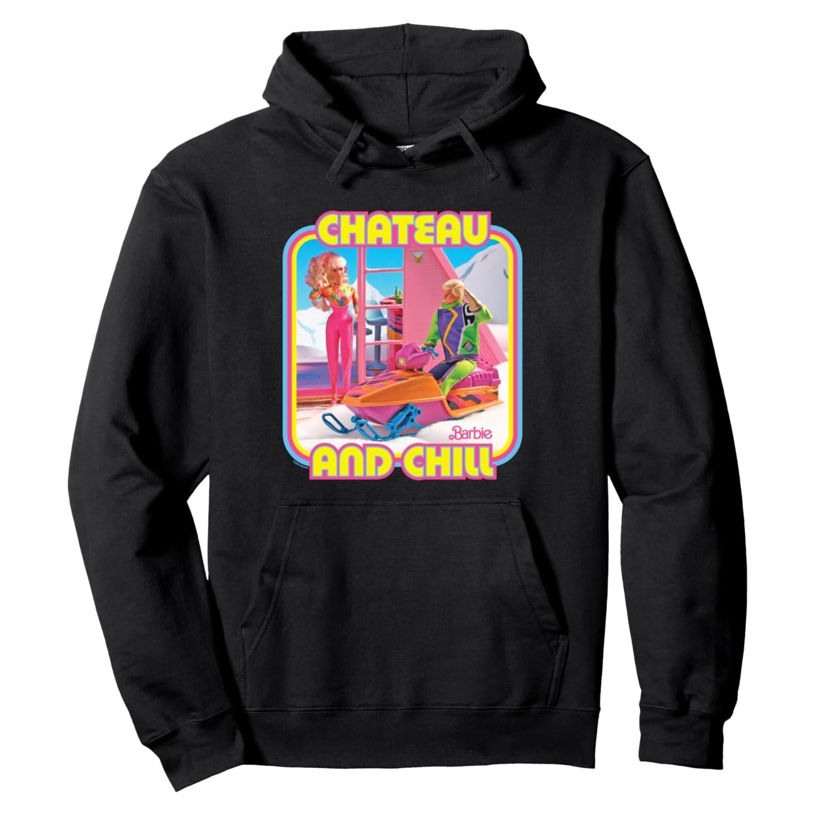 Sudadera con Capucha Barbie Ken Retro Chateau Unisex Negro