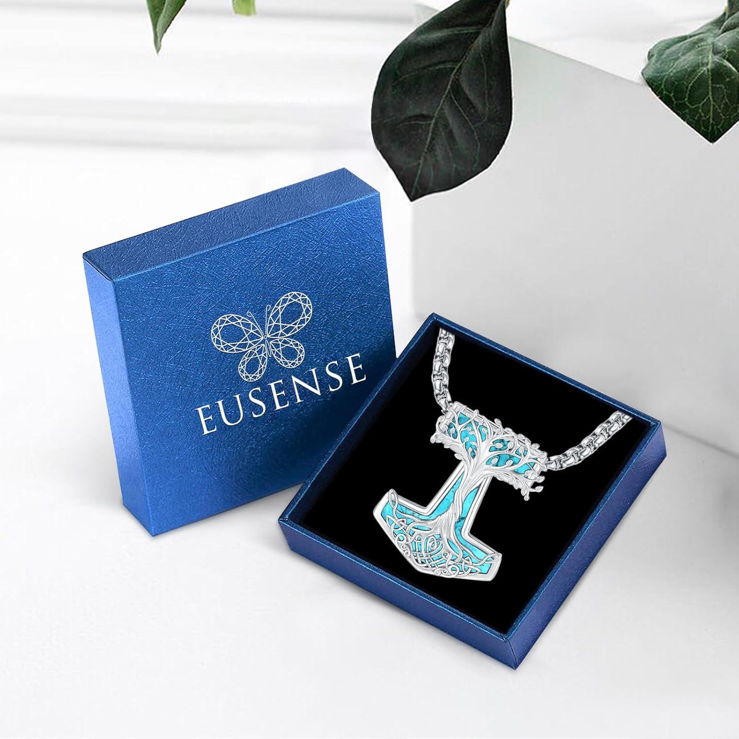 Collar de Pendulo de Plata Esterlina 925 con Turquesa 61 cm