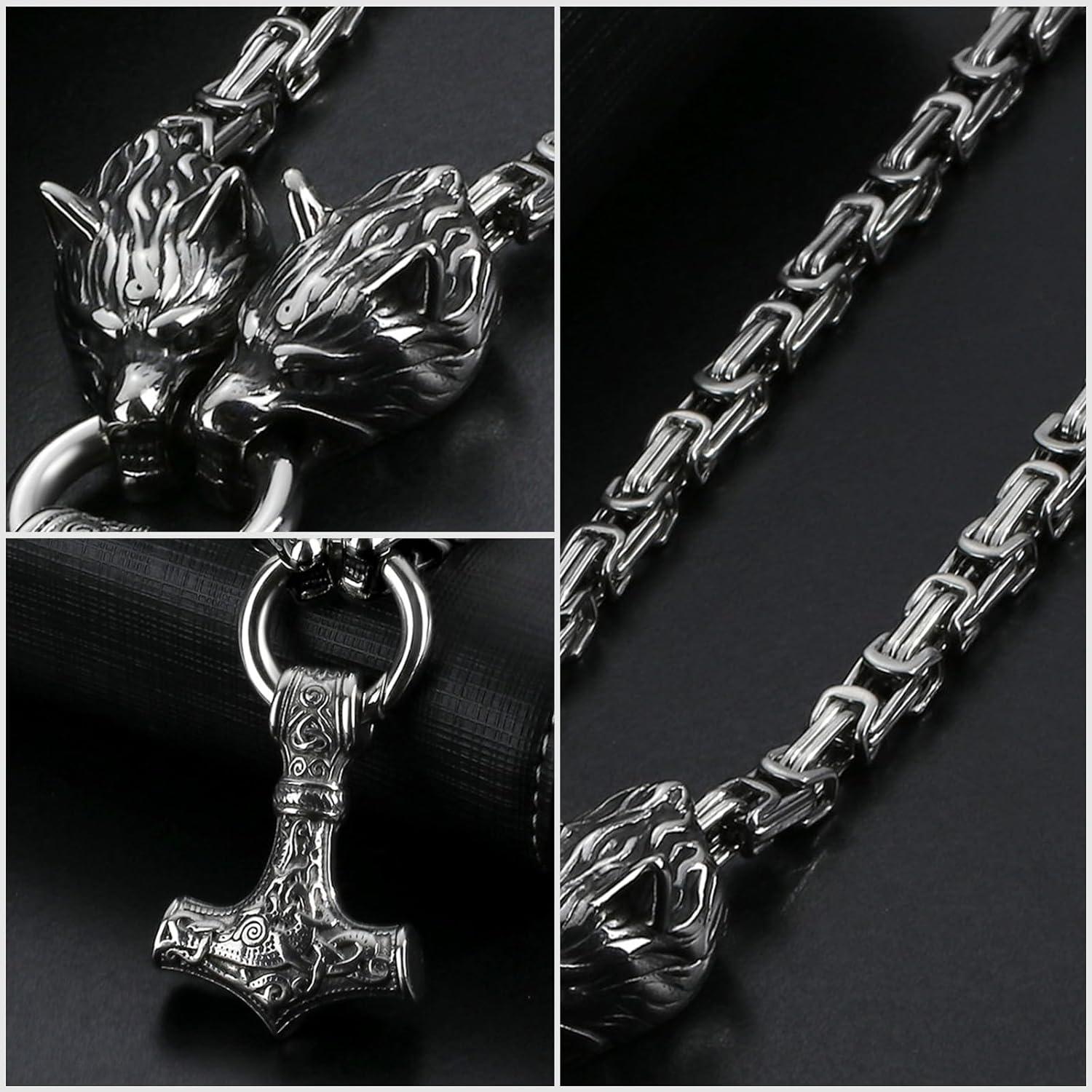 Collar Vikingos OIDEA Martillo de Thor Acero Inoxidable 61 cm