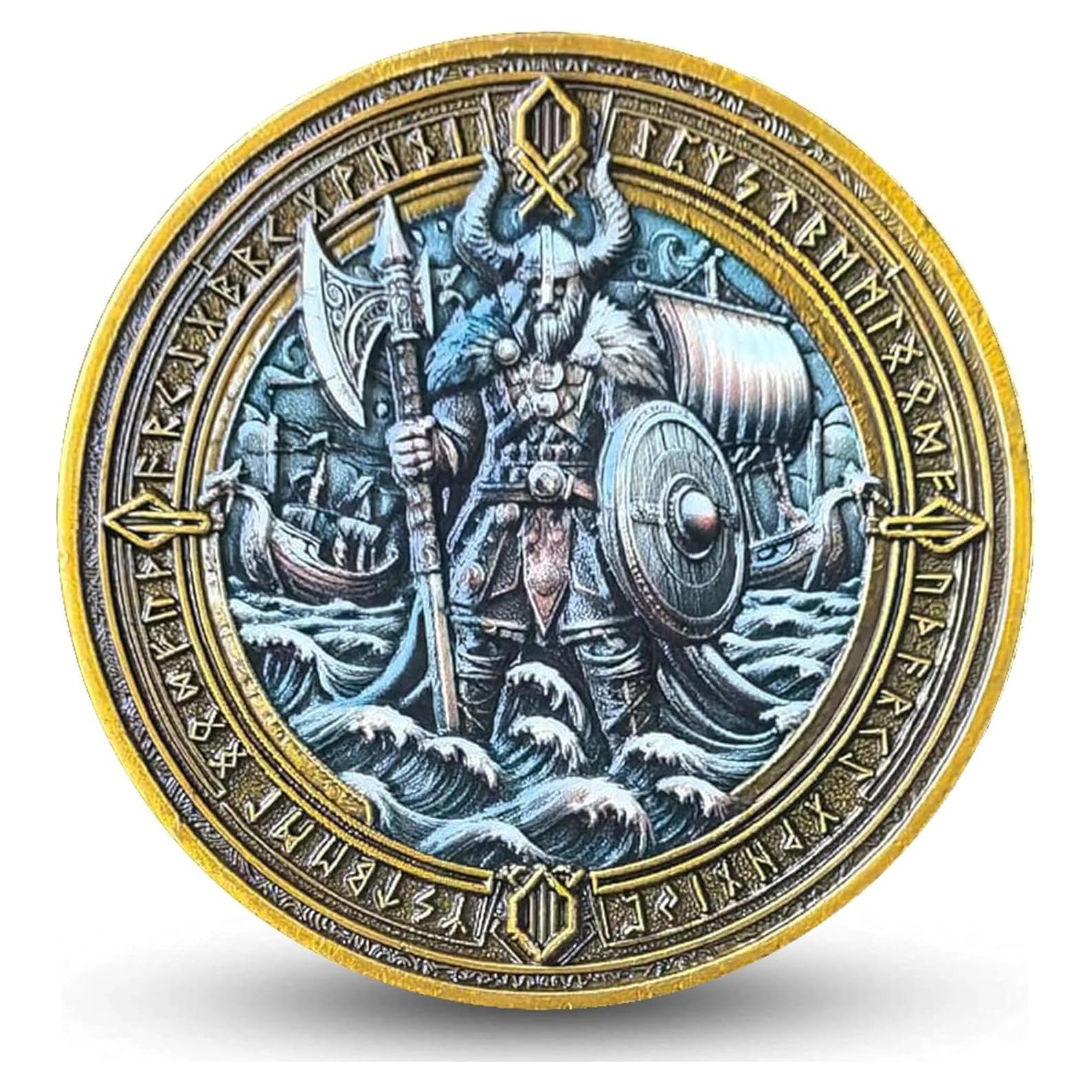 Moneda de Desafío Vikingo Jihu Trading 3.99 cm Martillo de Thor