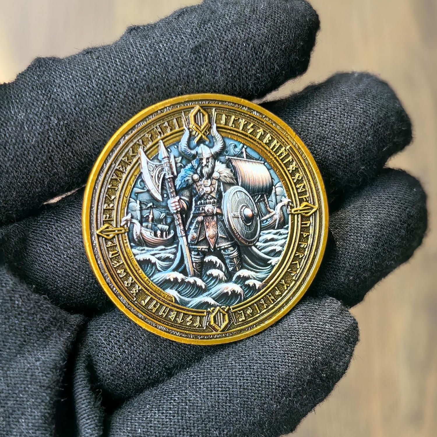 Moneda de Desafío Vikingo Jihu Trading 3.99 cm Martillo de Thor