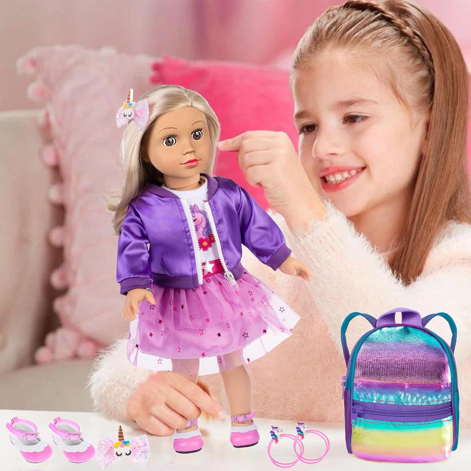 Juego de Ropa y Accesorios para Muñecas 46 cm Ebuddy