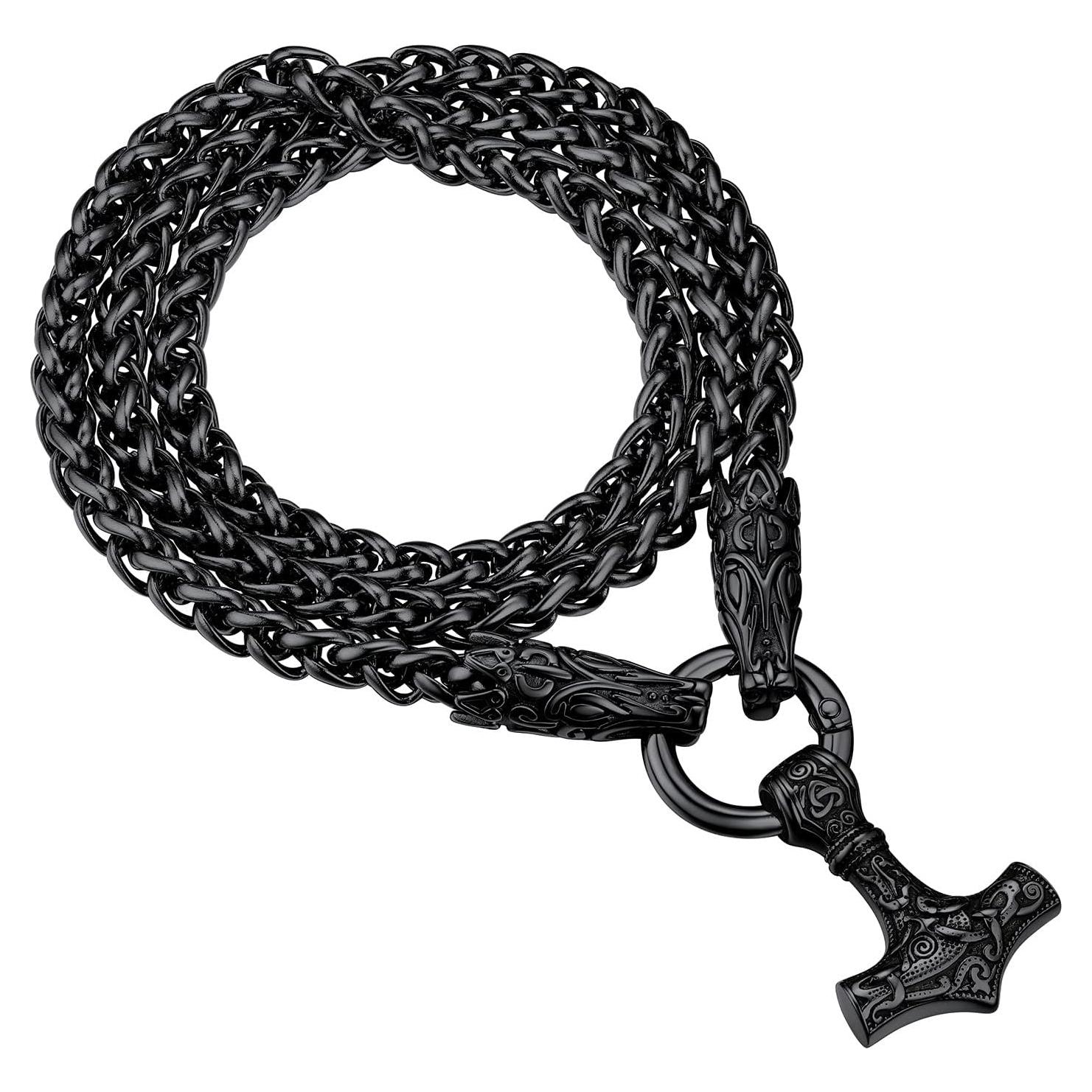 Collar Vikinga Prosteel Martillo de Thor Acero Inoxidable 71cm