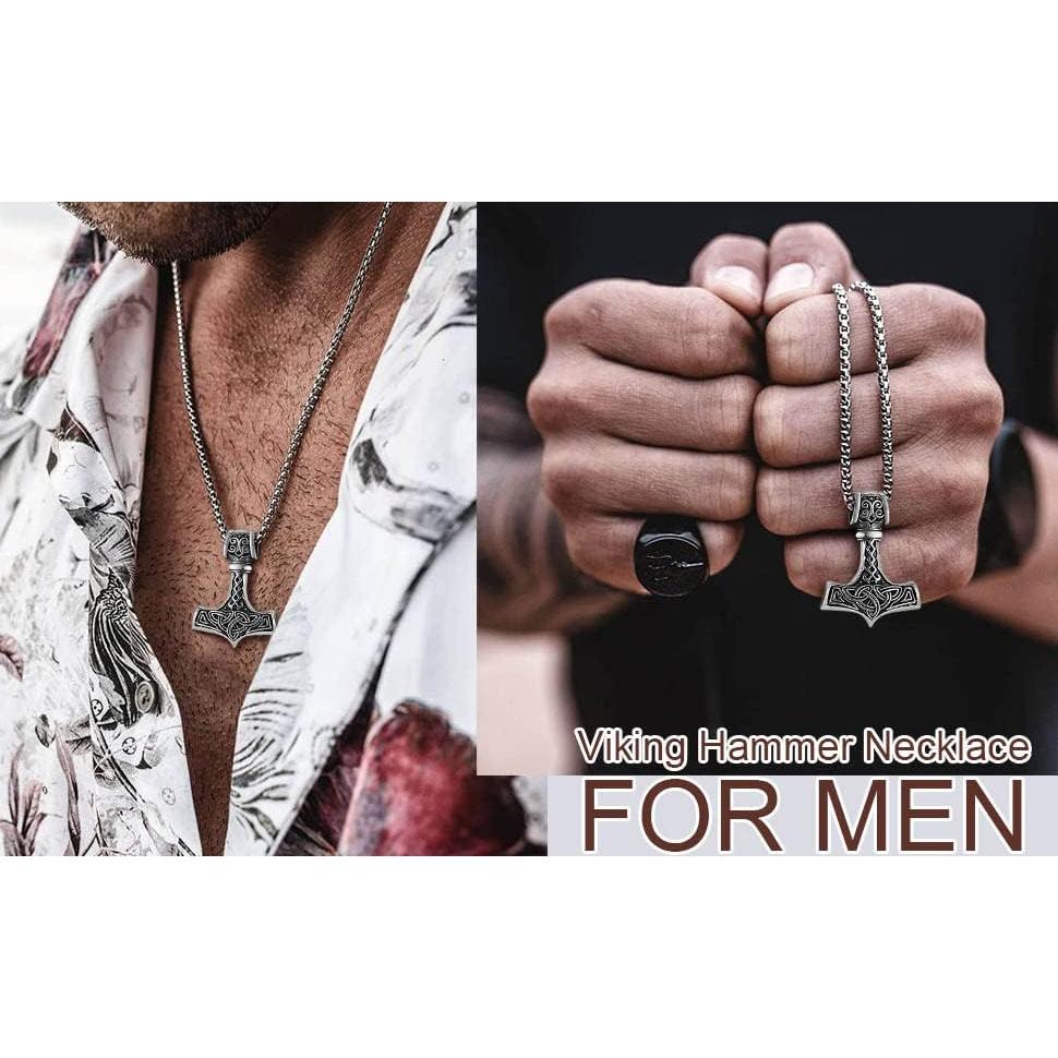 Collar Martillo de Thor Viking Hisatan Acero Inoxidable 61 cm