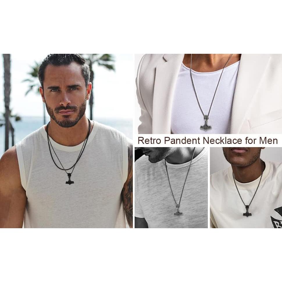 Collar Martillo de Thor Viking Hisatan Acero Inoxidable 61 cm