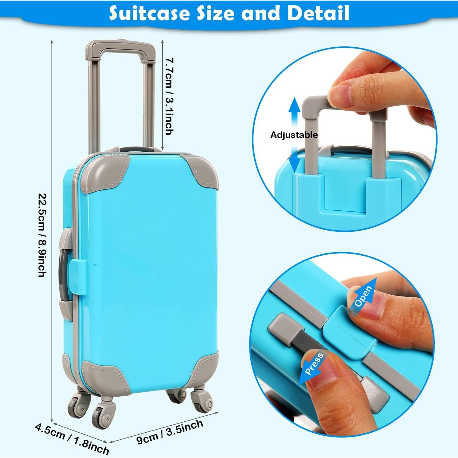 Ropa de Viaje para Muñecas Miunana 29 Piezas Maleta Azul