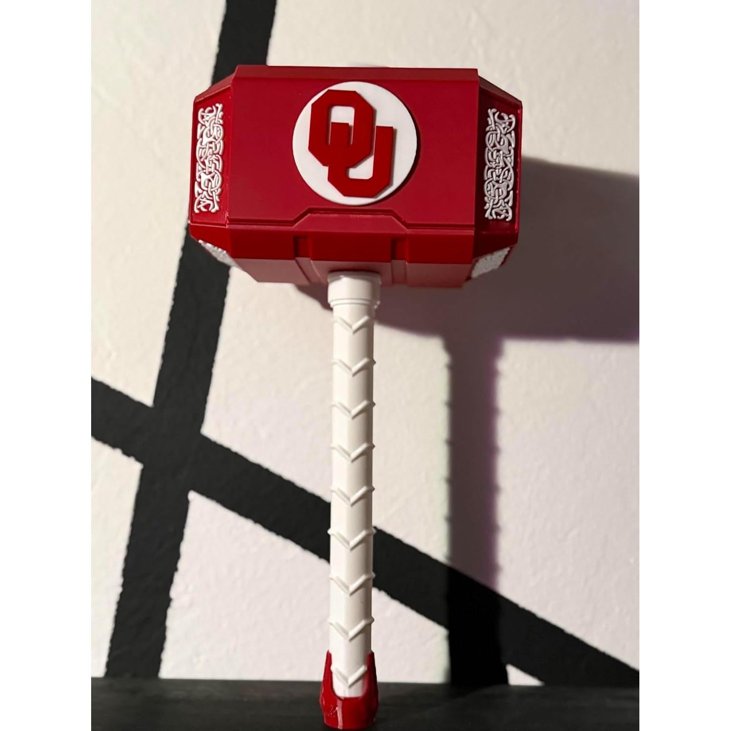 Martillo Thor Personalizado OU Sooner 31.75 cm con Base
