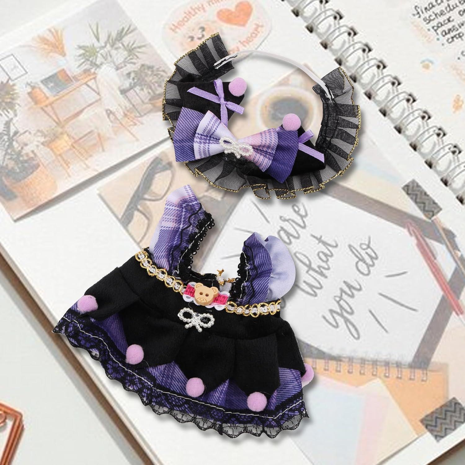 Conjunto de Ropa de Muñeca 17cm Genérico Púrpura Accesorios