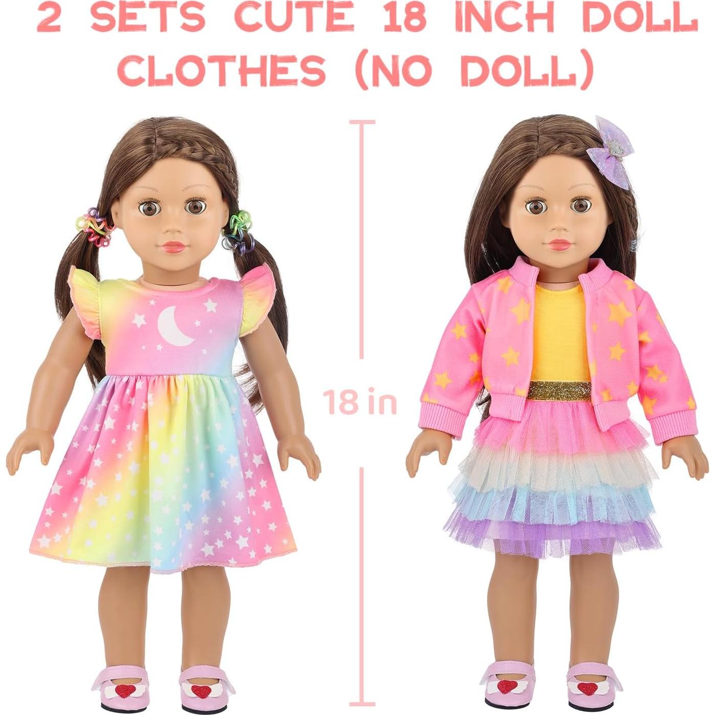 Conjunto de Accesorios para Muñecas Ecore Fun 18" - 10 Piezas