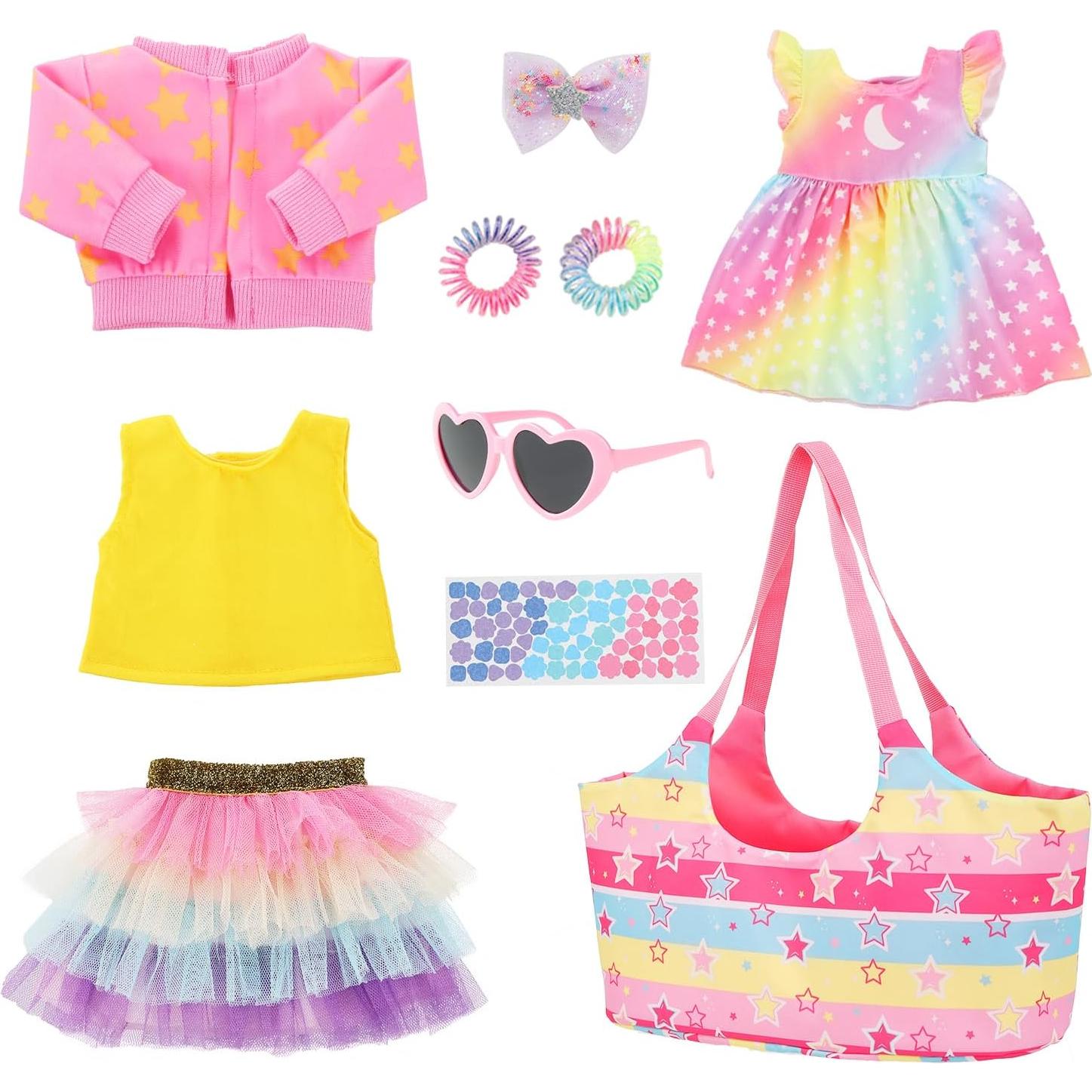 Conjunto de Accesorios para Muñecas Ecore Fun 18" - 10 Piezas