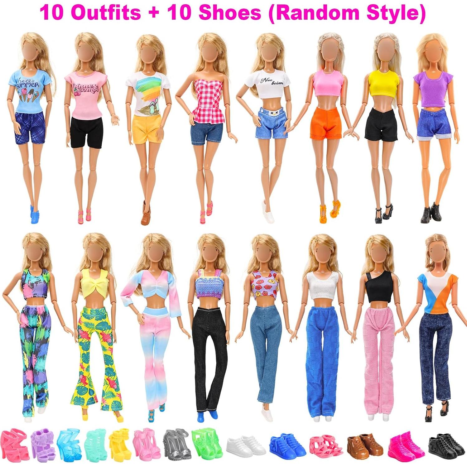 Conjunto de Ropa para Muñeca BARWA 30 Piezas 11.5"