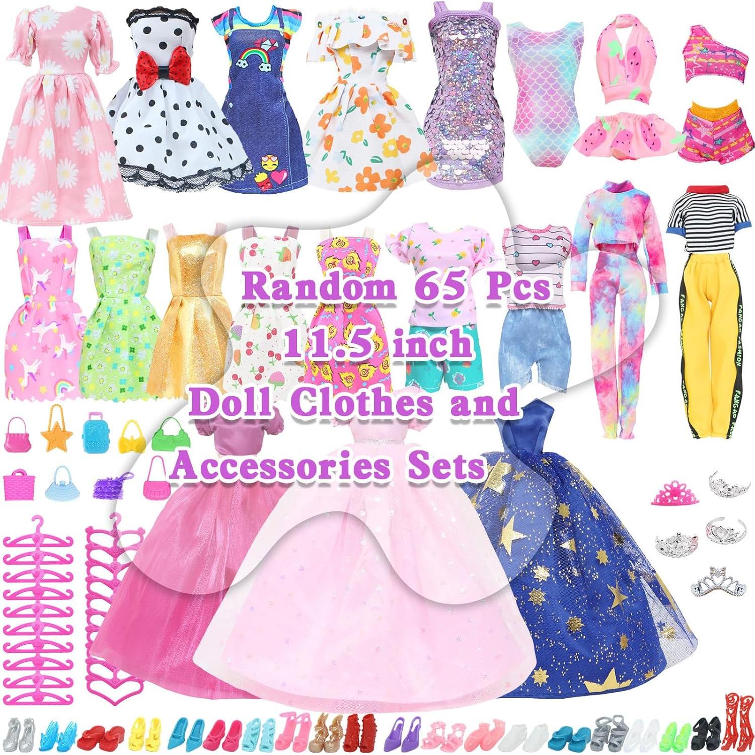65 Piezas Ropa y Accesorios para Muñecas 11.5" MCZQXW
