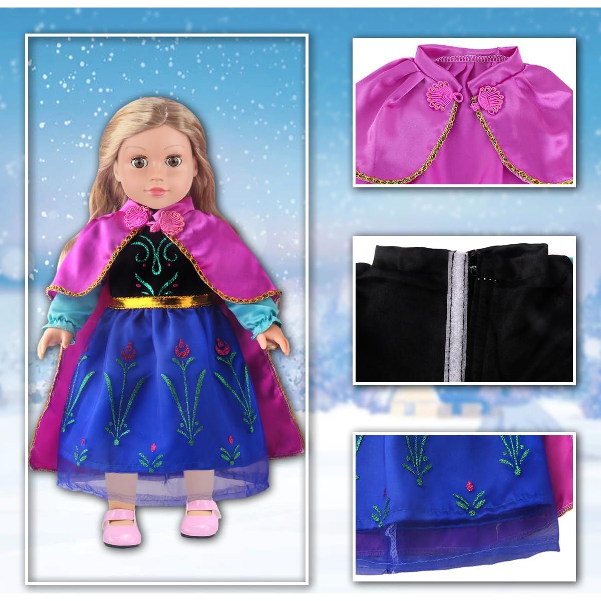 6 Conjuntos de Vestidos de Princesa 18" 18INDC con Accesorios