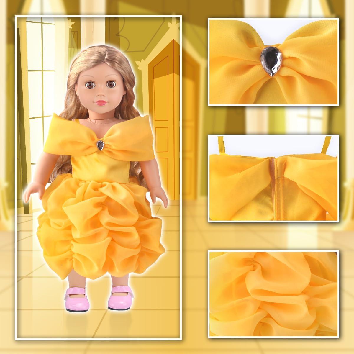 6 Conjuntos de Vestidos de Princesa 18" 18INDC con Accesorios