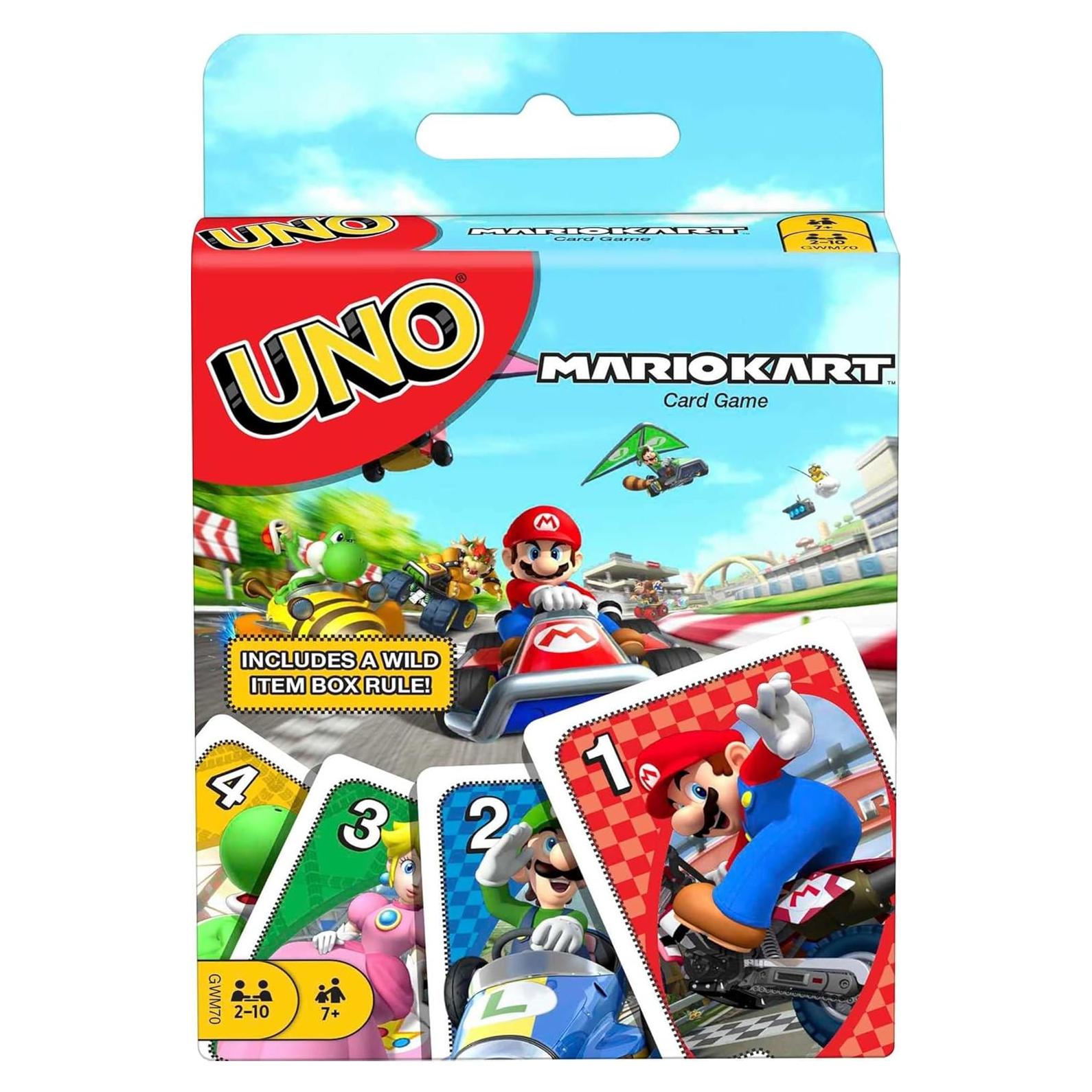 Juego de Cartas UNO Mario Kart Mattel - Edición Estándar para 2 a 10 Jugadores