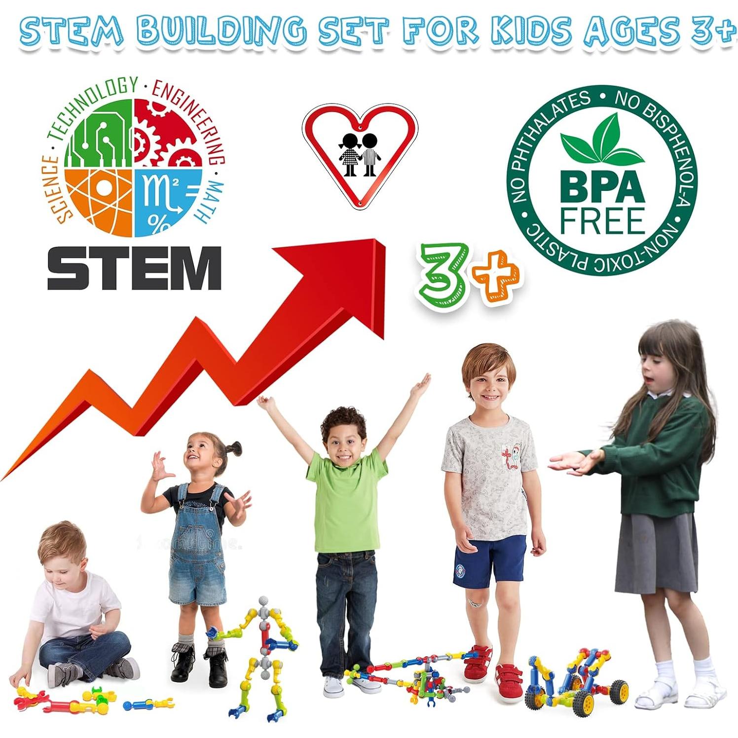 170 Piezas Juguetes de Construcción Caferria para Niños 3-10 Años