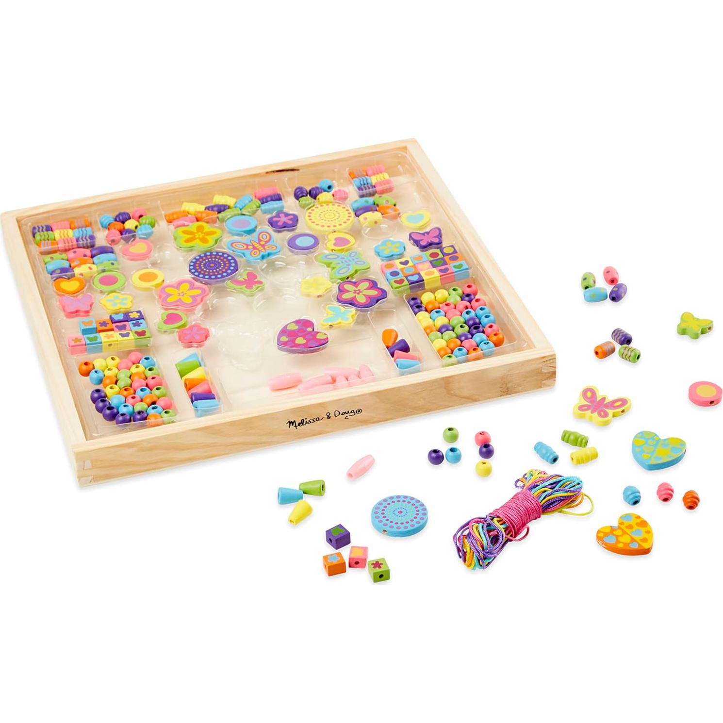 Conjunto de Joyería Melissa & Doug 220 Perlas de Madera