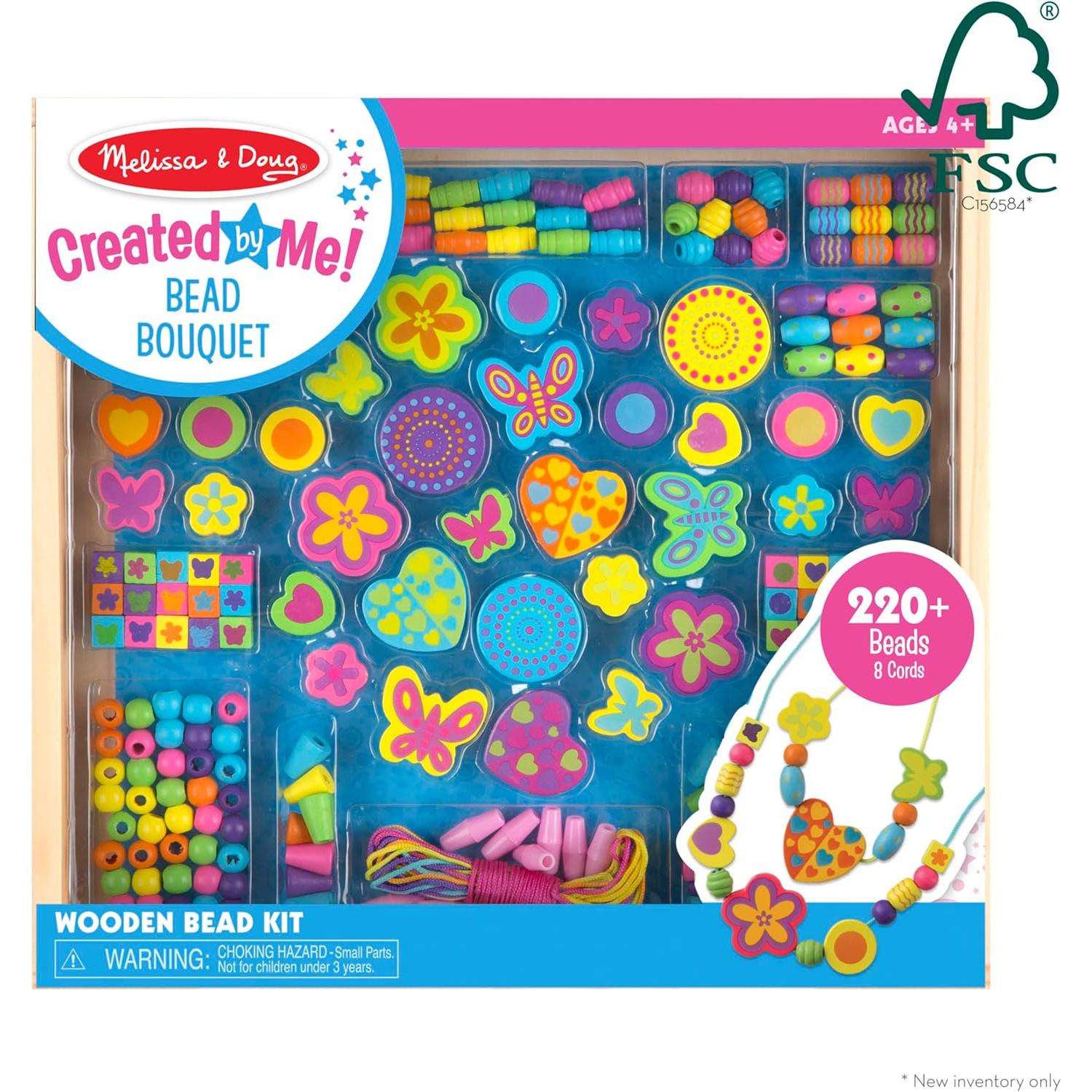Conjunto de Joyería Melissa & Doug 220 Perlas de Madera