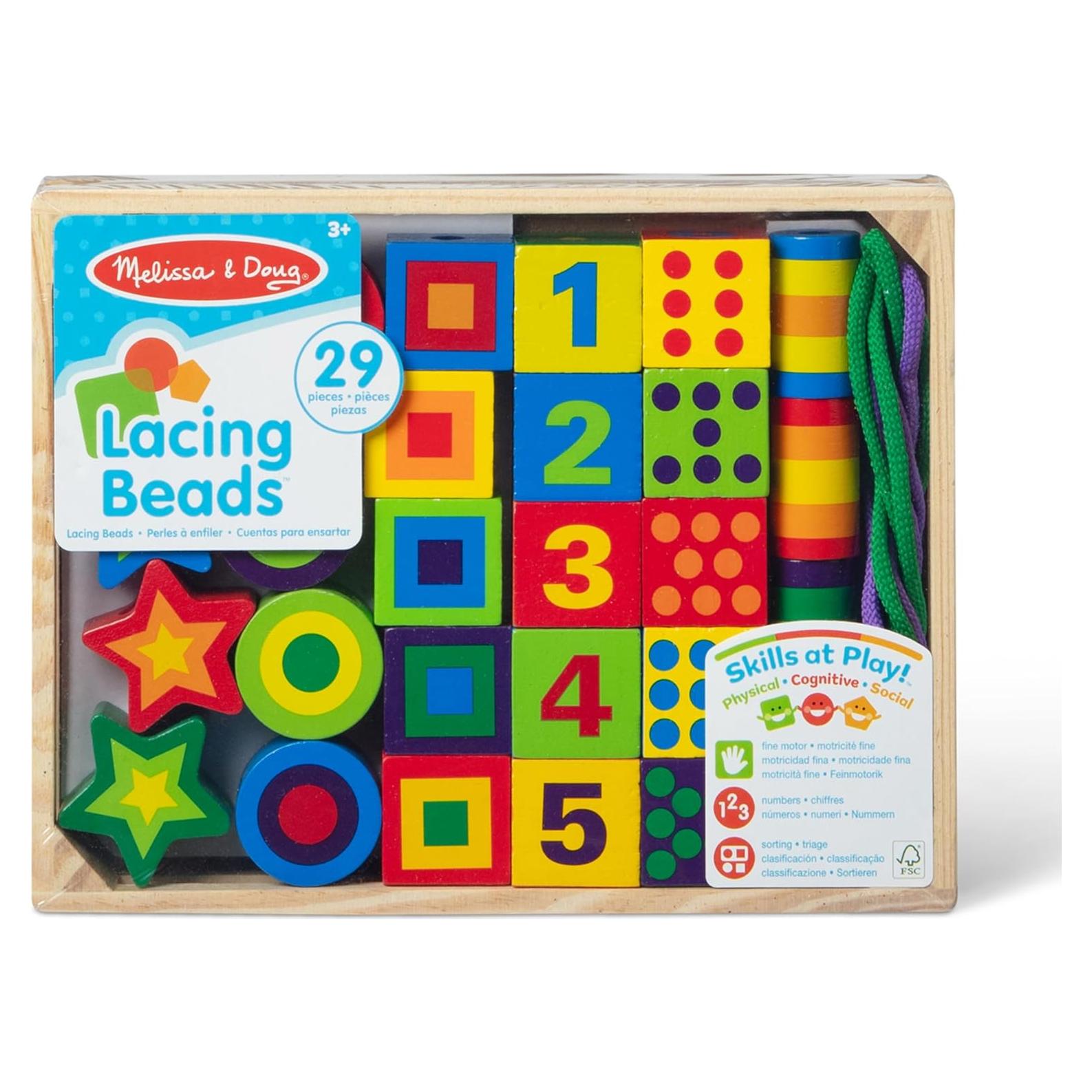 Cuentas de Enhebrar de Madera Melissa & Doug - 27 Piezas