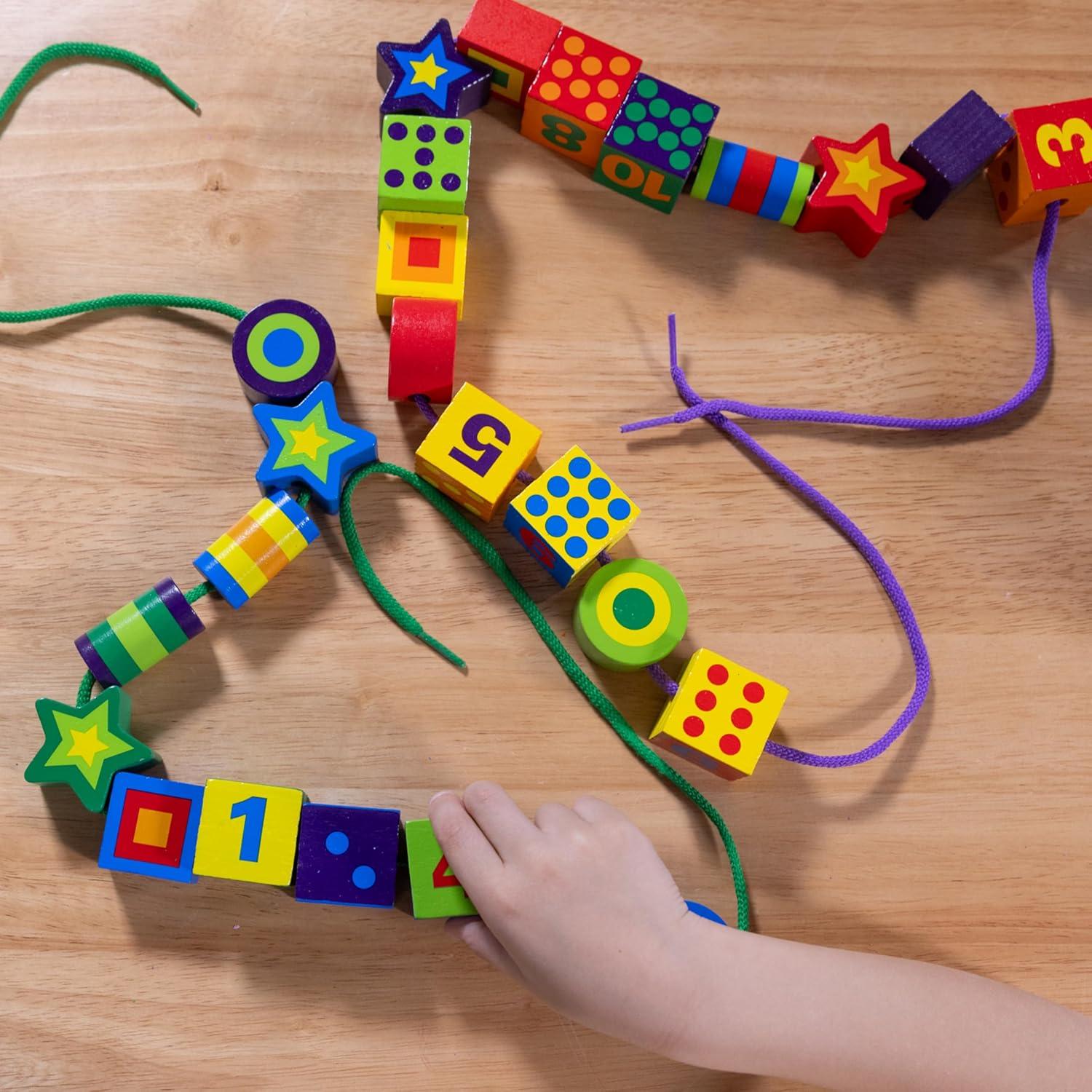 Cuentas de Enhebrar de Madera Melissa & Doug - 27 Piezas