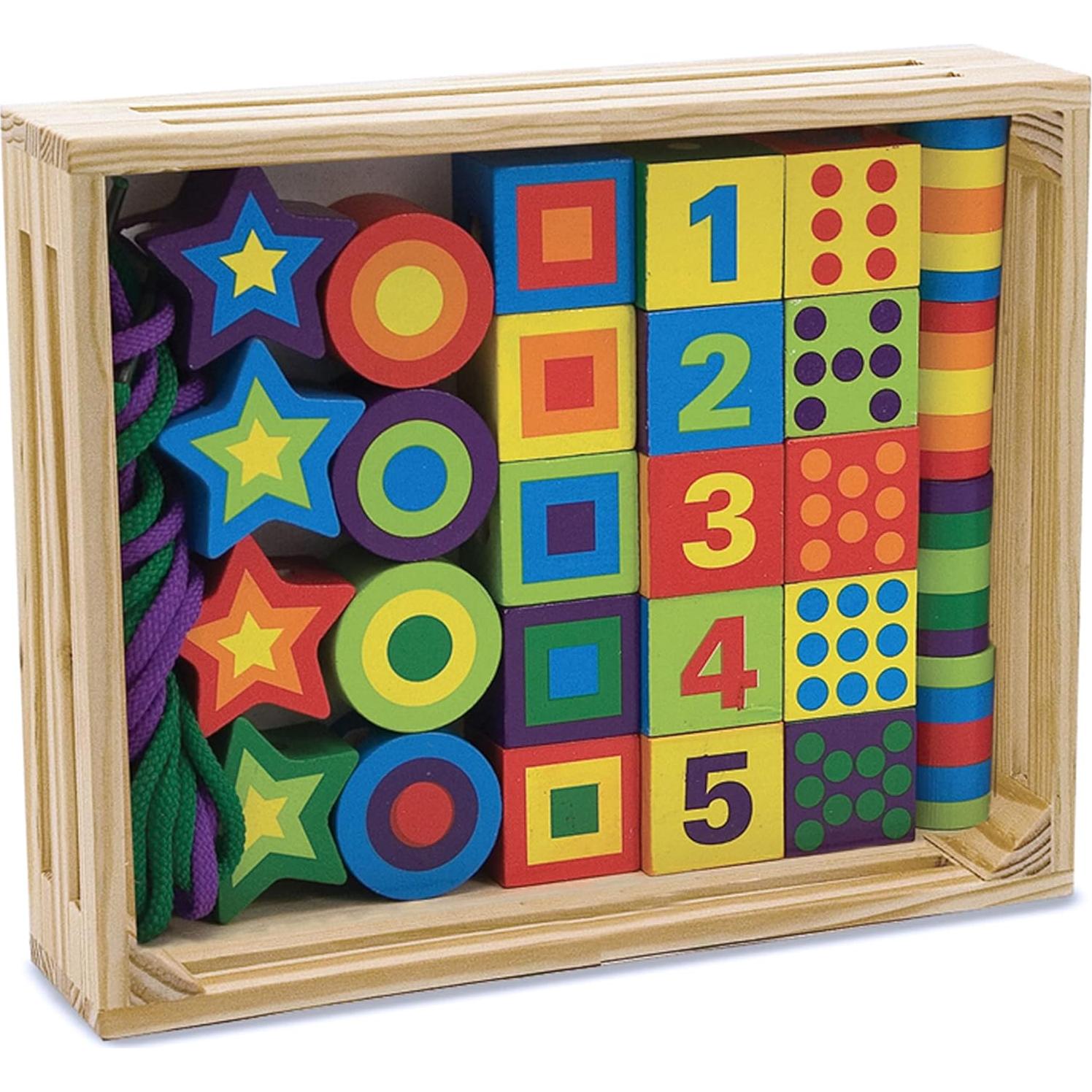Cuentas de Enhebrar de Madera Melissa & Doug - 27 Piezas