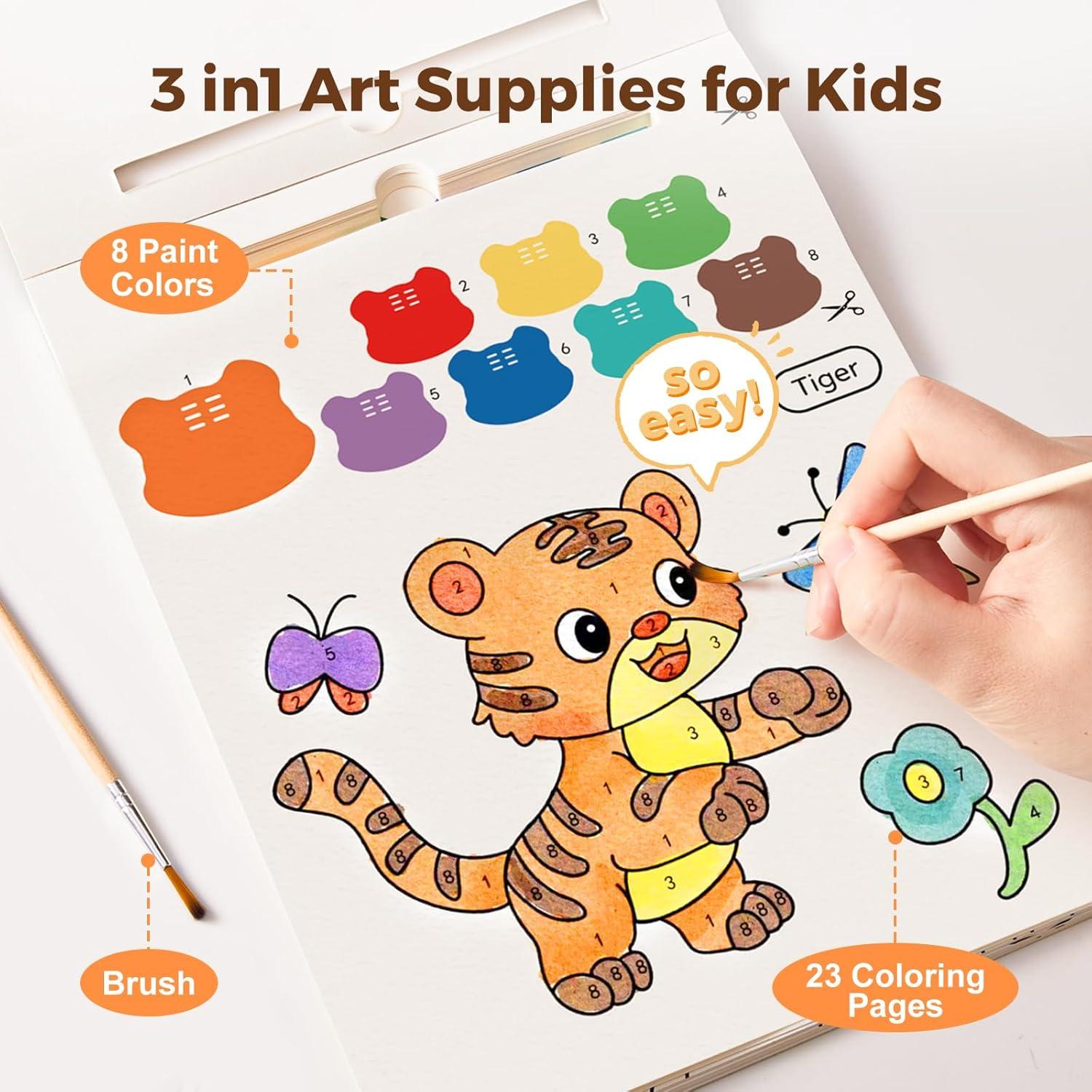 Libro de Pintura Acuarela Jar Melo para Niños 23 Páginas