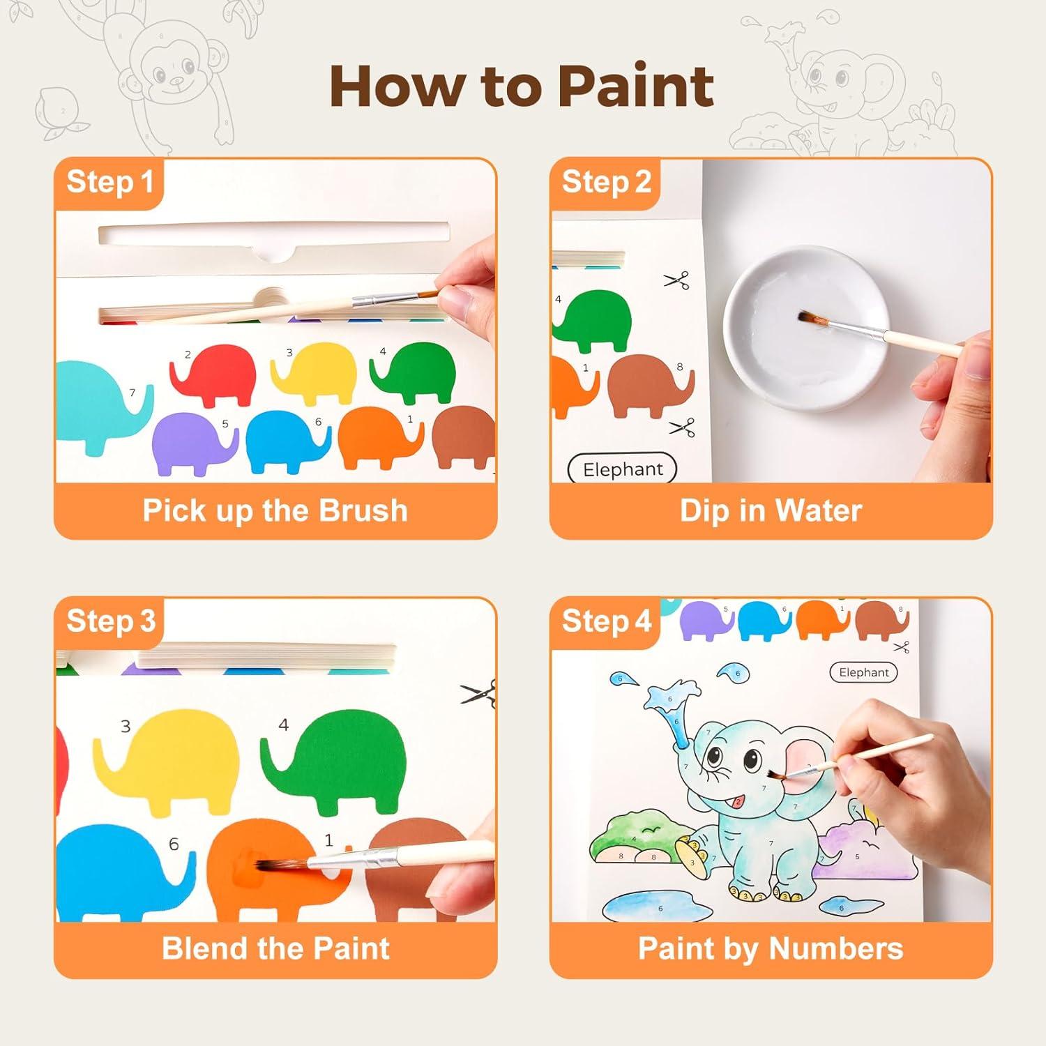 Libro de Pintura Acuarela Jar Melo para Niños 23 Páginas