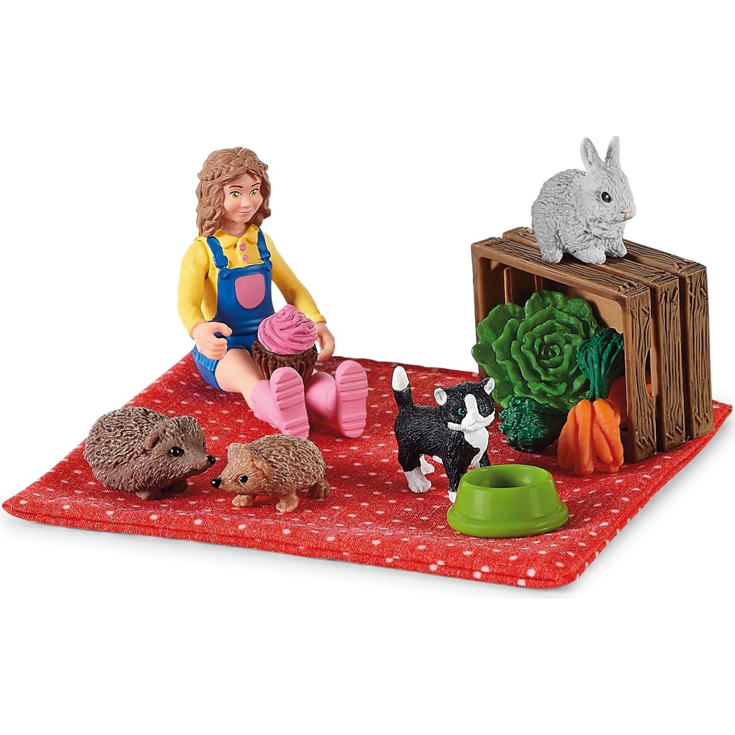 Juego de Granja Schleich 26 Piezas con Picnic y Animales
