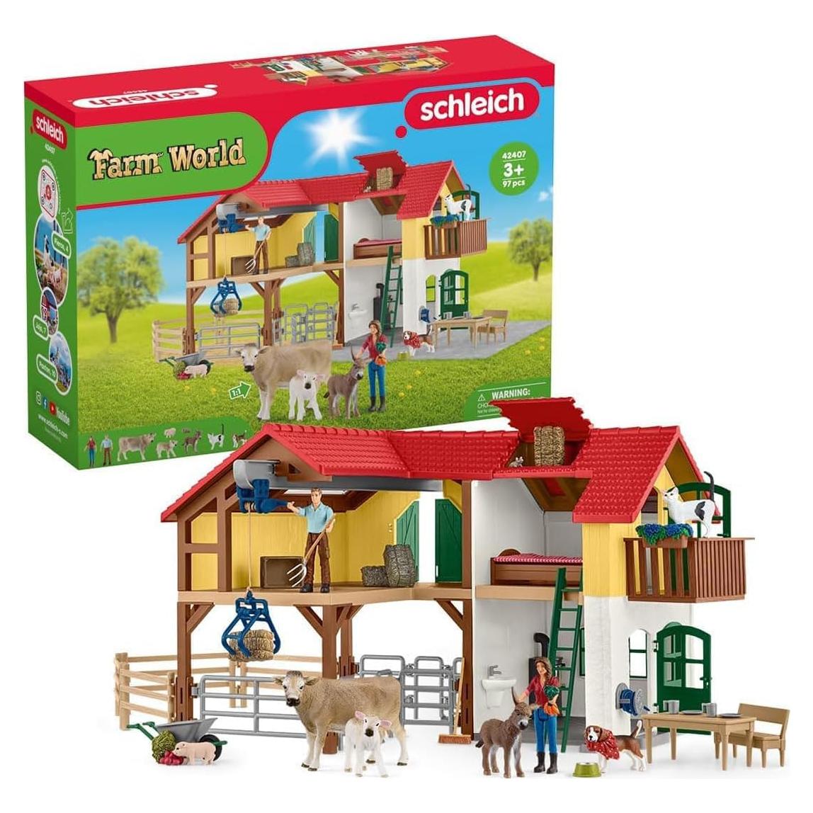 Set de Juego de Granja Schleich 97 Piezas para Niños 3+