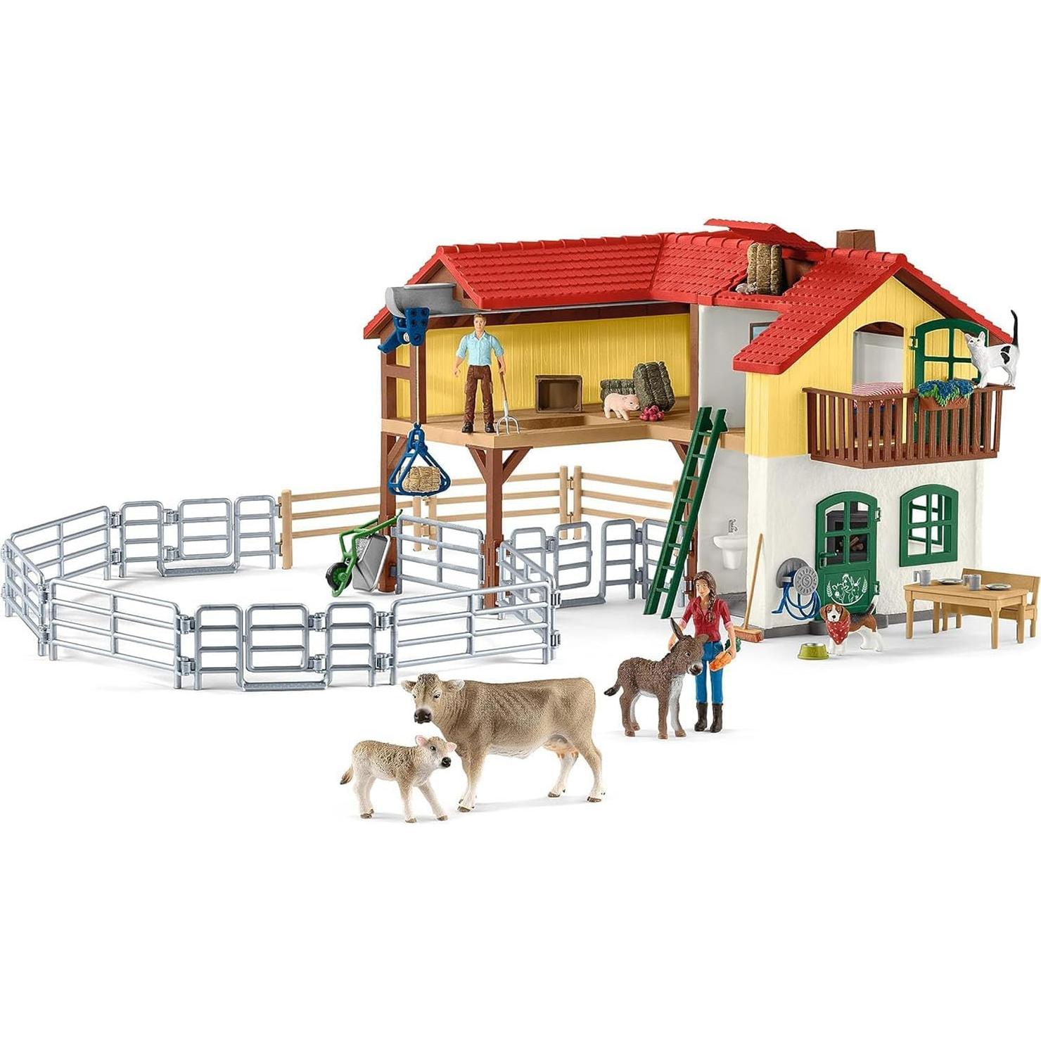 Set de Juego de Granja Schleich 97 Piezas para Niños 3+