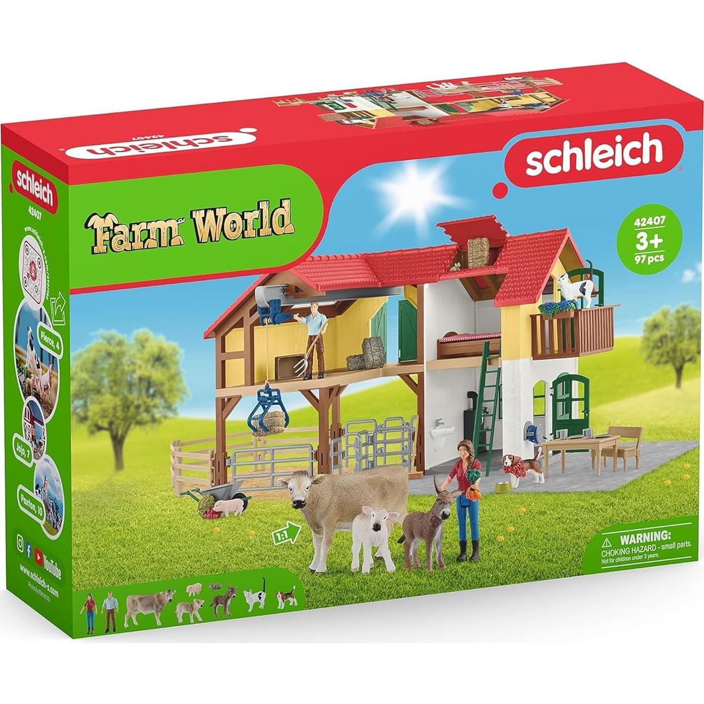 Set de Juego de Granja Schleich 97 Piezas para Niños 3+