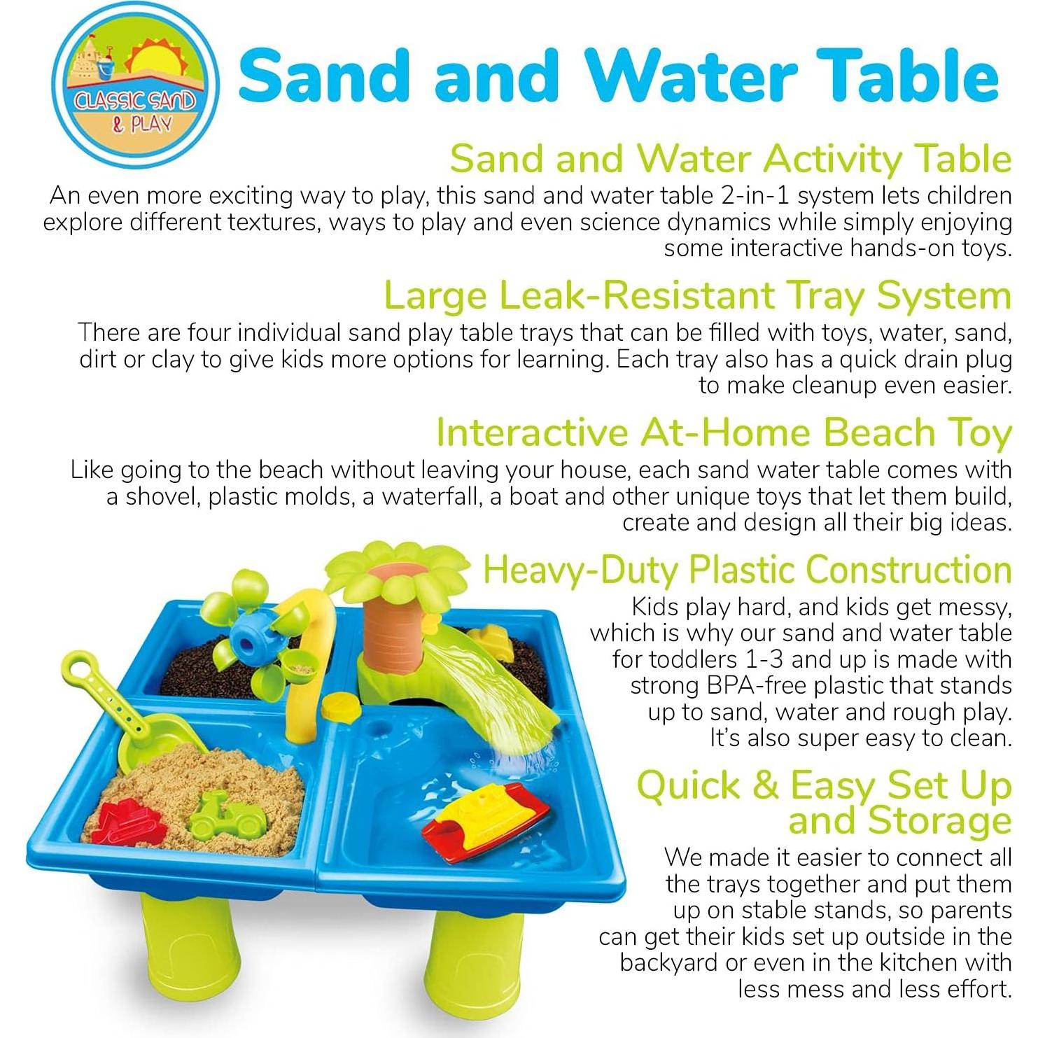 Mesa de Arena y Agua Classic Sand & Play 24 Piezas para Niños