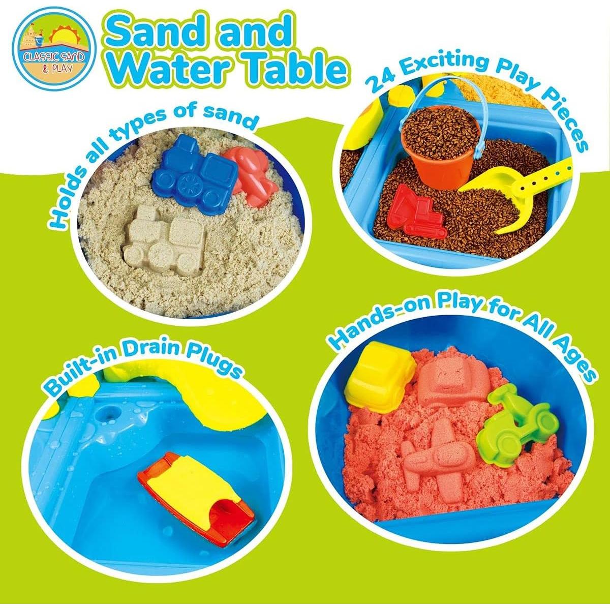 Mesa de Arena y Agua Classic Sand & Play 24 Piezas para Niños