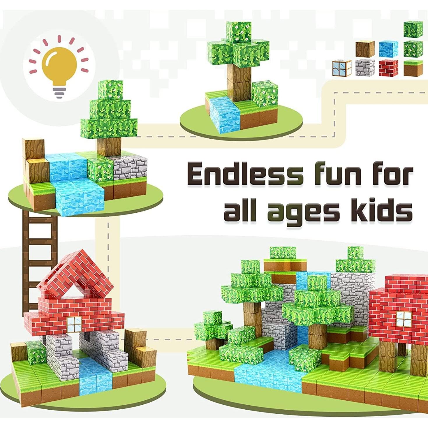 Set de 100 Bloques Magnéticos Toylogy para Niños 3+ Años