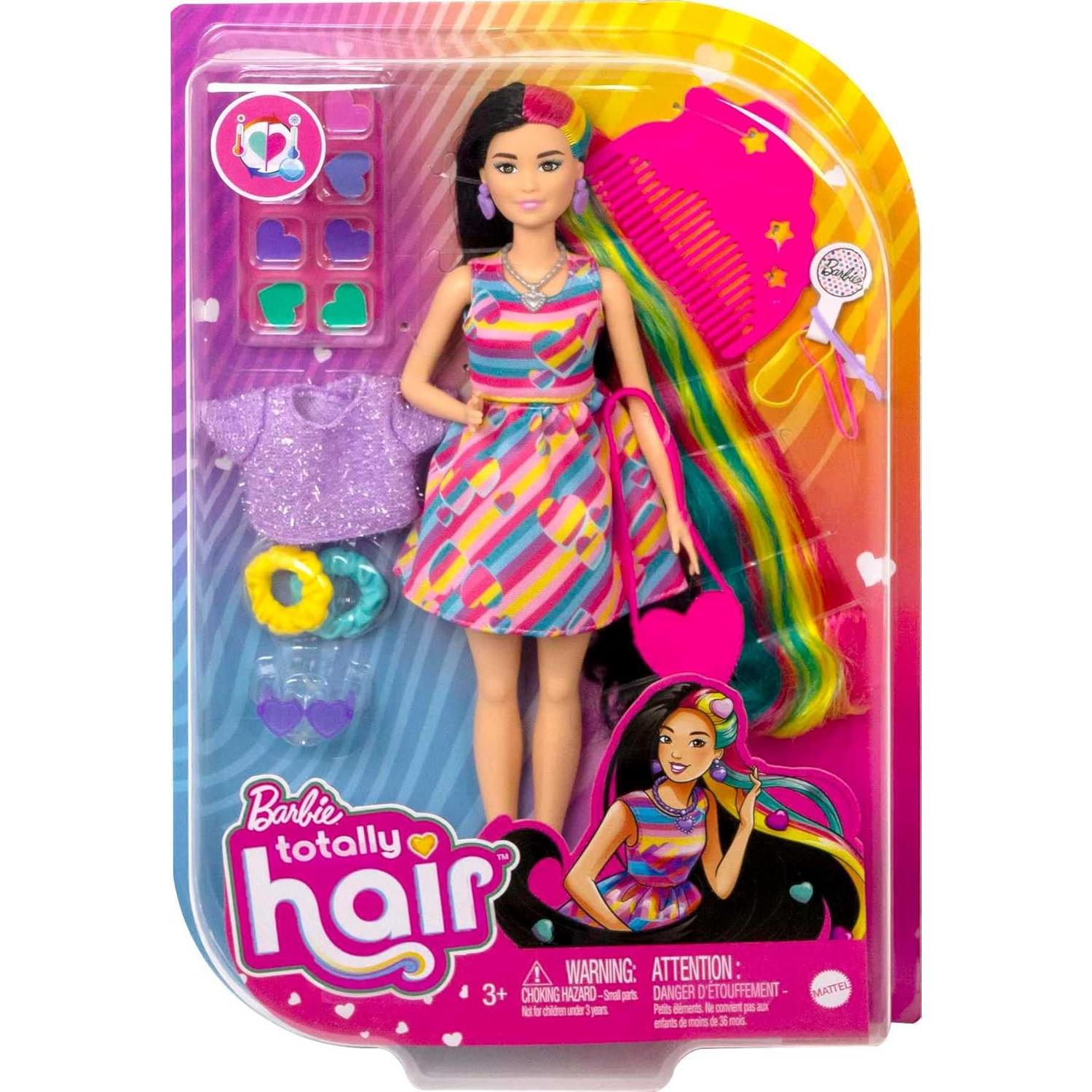 Muñeca Barbie Pelo Totalmente Corazón 21.5 cm 15 Accesorios