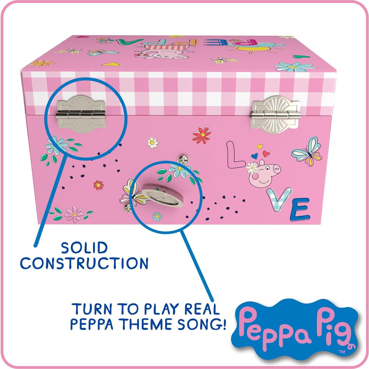 Caja de Joyería Musical Peppa Pig - 15.2x11.9x8.9 cm