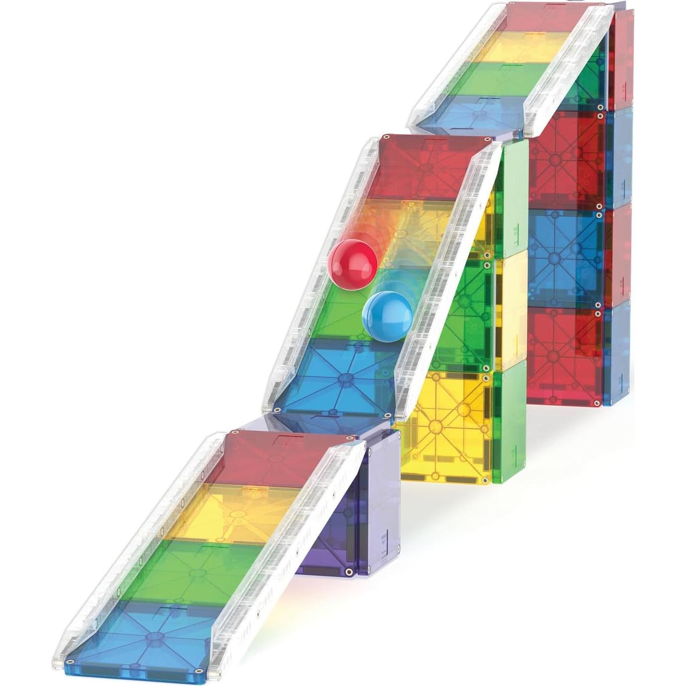 Set Deluxe de Construcción Magnética MAGNA-TILES Rail Racers 90 Piezas