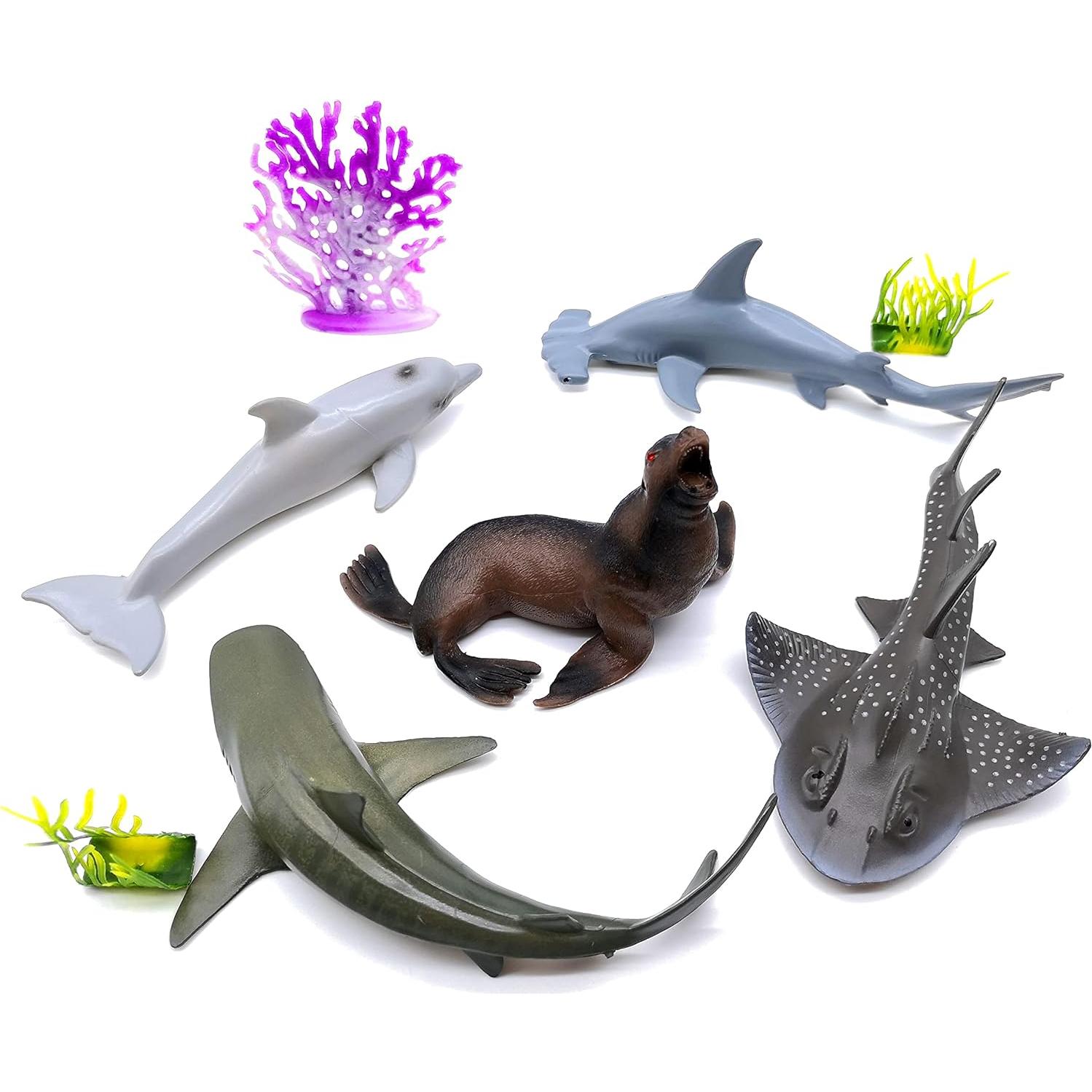Figuras de Animales Marinos Guaishou - 10 Piezas PVC 10-15 cm