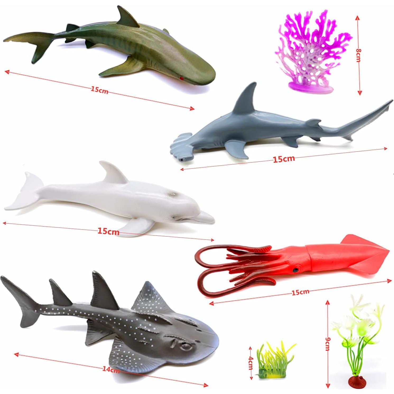 Figuras de Animales Marinos Guaishou - 10 Piezas PVC 10-15 cm