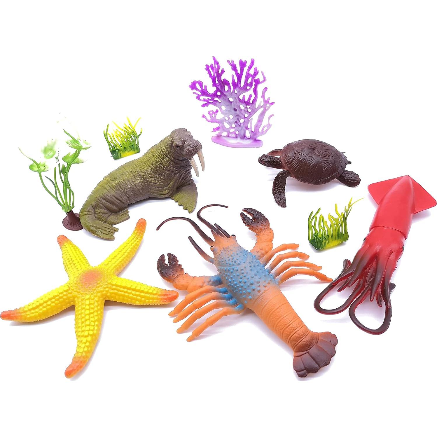 Figuras de Animales Marinos Guaishou - 10 Piezas PVC 10-15 cm